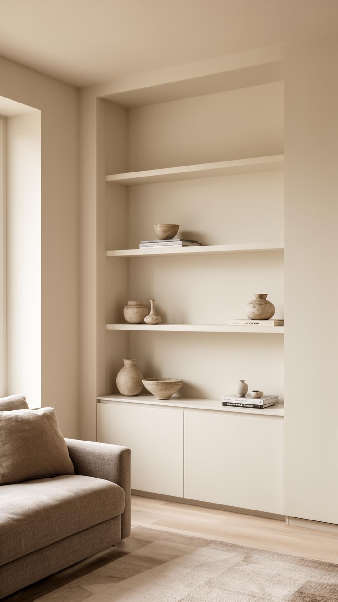 Alcove library & cabinetry